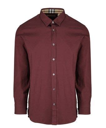 burberry motif shirt|Burberry burgundy shirt design.